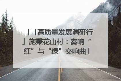 「高质量发展调研行」施秉花山村：奏响“红”与“绿”交响曲