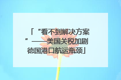 “看不到解决方案”——美国关税加剧德国港口航运瓶颈