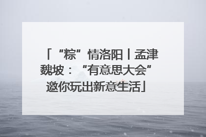 “粽”情洛阳丨孟津魏坡：“有意思大会”邀你玩出新意生活
