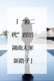 “粮二代”蹚出湖南大米新路子
