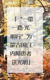 “一带一路·光明行”为蒙古国白内障患者送光明