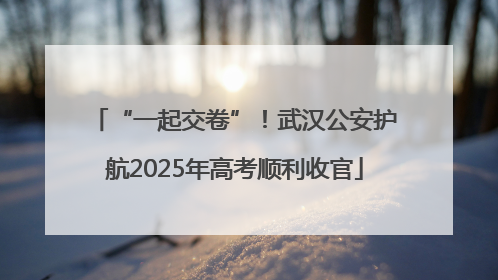“一起交卷”！武汉公安护航2025年高考顺利收官