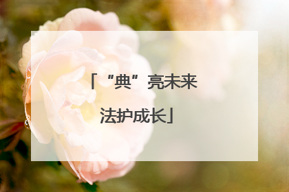 “典”亮未来 法护成长