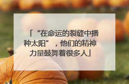 “在命运的裂缝中播种太阳”，他们的精神力量鼓舞着很多人