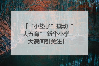 “小垫子”撬动“大五育” 新华小学大课间引关注