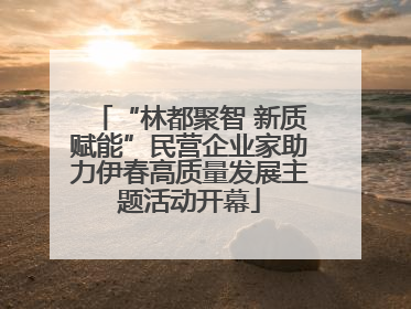 “林都聚智 新质赋能”民营企业家助力伊春高质量发展主题活动开幕