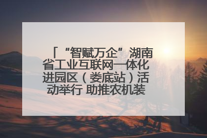 “智赋万企”湖南省工业互联网一体化进园区（娄底站）活动举行 助推农机装备产业高质量发展