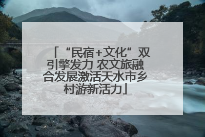 “民宿+文化”双引擎发力 农文旅融合发展激活天水市乡村游新活力