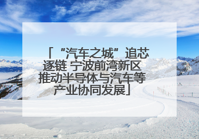 “汽车之城”追芯逐链 宁波前湾新区推动半导体与汽车等产业协同发展