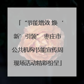 “节能增效 焕‘新’引领” 枣庄市公共机构节能宣传周现场活动精彩纷呈