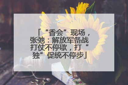 “香会”现场，张弛：解放军备战打仗不停歇，打“独”促统不停步