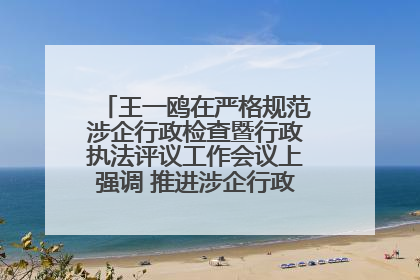 王一鸥在严格规范涉企行政检查暨行政执法评议工作会议上强调 推进涉企行政检查质效大幅提升