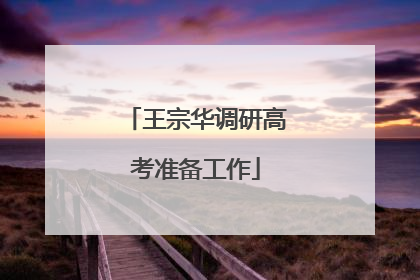 王宗华调研高考准备工作