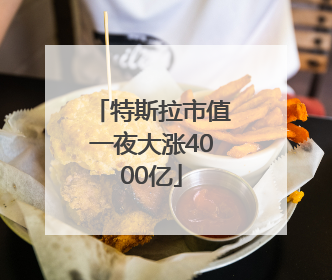 特斯拉市值一夜大涨4000亿