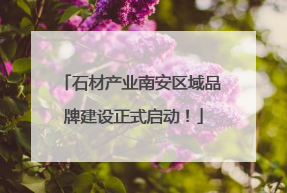 石材产业南安区域品牌建设正式启动！