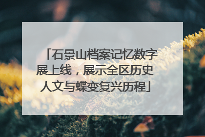 石景山档案记忆数字展上线，展示全区历史人文与蝶变复兴历程