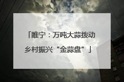 睢宁：万吨大蒜拨动乡村振兴“金蒜盘”