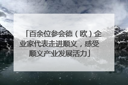 百余位参会德（欧）企业家代表走进顺义，感受顺义产业发展活力