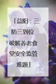 益阳：三防三到位 破解养老食堂安全监管难题