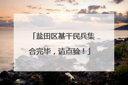 盐田区基干民兵集合完毕，请点验！
