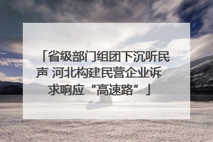 省级部门组团下沉听民声 河北构建民营企业诉求响应“高速路”