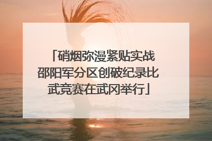 硝烟弥漫紧贴实战 邵阳军分区创破纪录比武竞赛在武冈举行