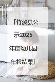 竹溪县公示2025年度幼儿园年检结果