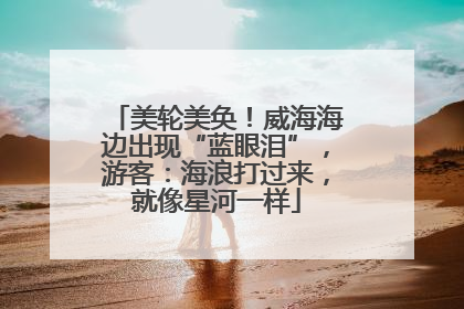 美轮美奂！威海海边出现“蓝眼泪”，游客：海浪打过来，就像星河一样