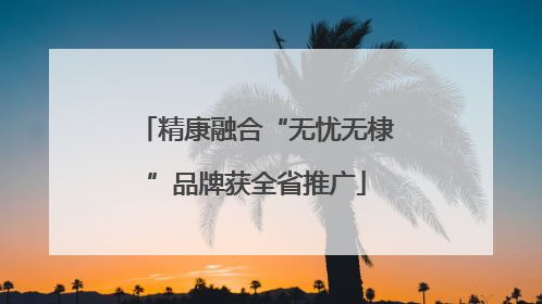 精康融合“无忧无棣”品牌获全省推广