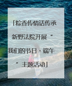 粽香传情话传承 新野法院开展“我们的节日・端午”主题活动