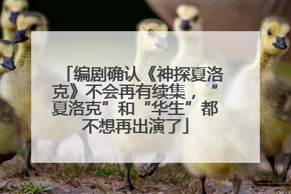 编剧确认《神探夏洛克》不会再有续集，“夏洛克”和“华生”都不想再出演了