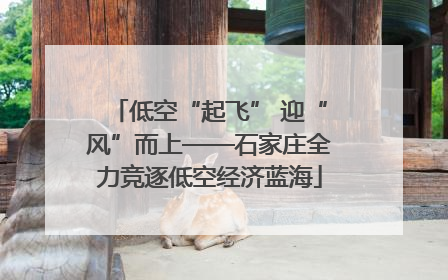 低空“起飞” 迎“风”而上——石家庄全力竞逐低空经济蓝海
