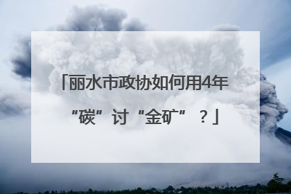 丽水市政协如何用4年“碳”讨“金矿”？