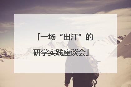 一场“出汗”的研学实践座谈会