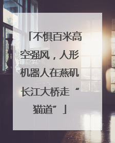 不惧百米高空强风，人形机器人在燕矶长江大桥走“猫道”