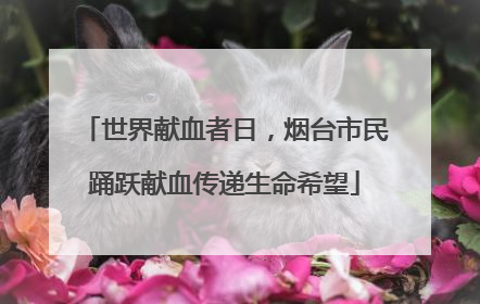 世界献血者日，烟台市民踊跃献血传递生命希望