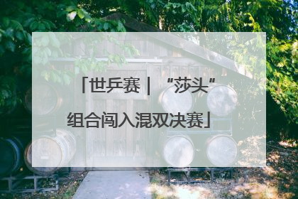 世乒赛｜“莎头”组合闯入混双决赛