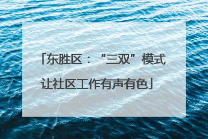 东胜区：“三双”模式让社区工作有声有色