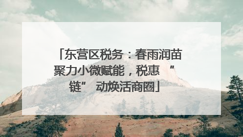 东营区税务：春雨润苗聚力小微赋能，税惠 “链” 动焕活商圈