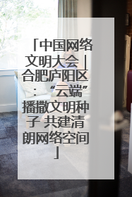 中国网络文明大会｜合肥庐阳区：“云端”播撒文明种子 共建清朗网络空间