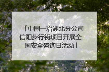 中国一冶湖北分公司信阳步行街项目开展全国安全咨询日活动