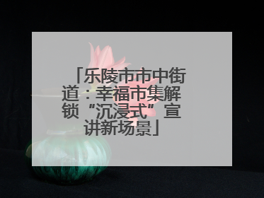 乐陵市市中街道：幸福市集解锁“沉浸式”宣讲新场景