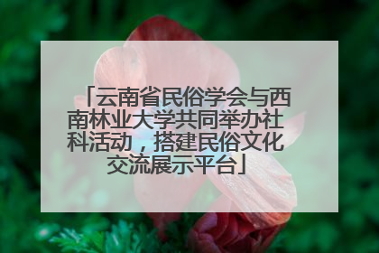 云南省民俗学会与西南林业大学共同举办社科活动，搭建民俗文化交流展示平台