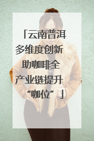 云南普洱多维度创新 助咖啡全产业链提升“咖位”