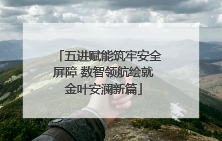 五进赋能筑牢安全屏障 数智领航绘就金叶安澜新篇