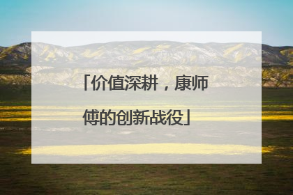 价值深耕，康师傅的创新战役