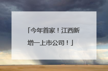 今年首家！江西新增一上市公司！