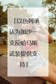 以色列承认为加沙一支反哈马斯武装提供支持