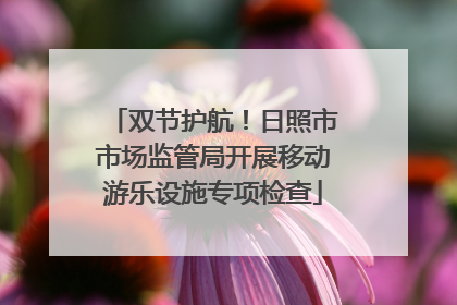 双节护航！日照市市场监管局开展移动游乐设施专项检查