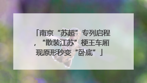 南京“苏超”专列启程，“散装江苏”梗王车厢现原形秒变“卧底”